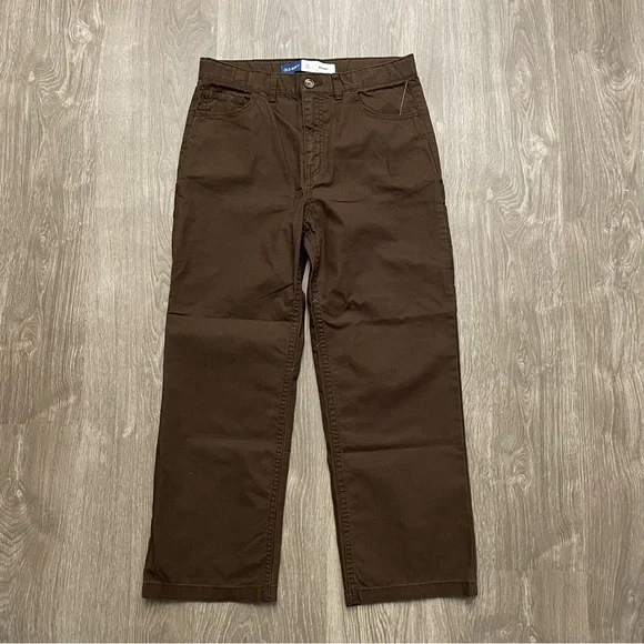 NWT Old Navy Brown Baggy Cargo Pants Boys Size 10 Plus - Picture 2 of 8